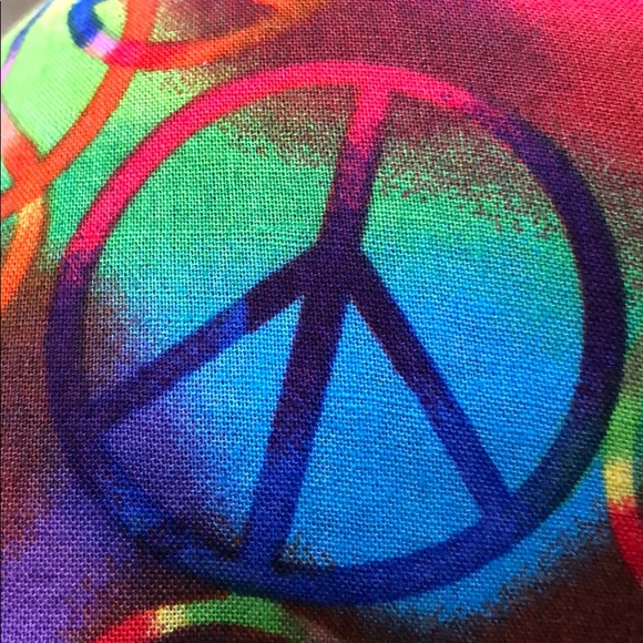 Bandana Peace sign print hair bandana or mask - Picture 3 of 7